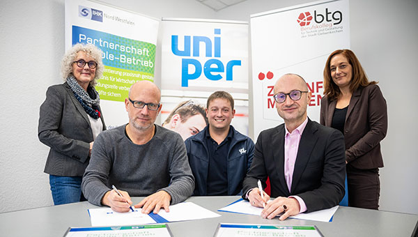 ‚Partnerschaft Schule-Betrieb‘ – btg intensiviert Kooperation mit Uniper